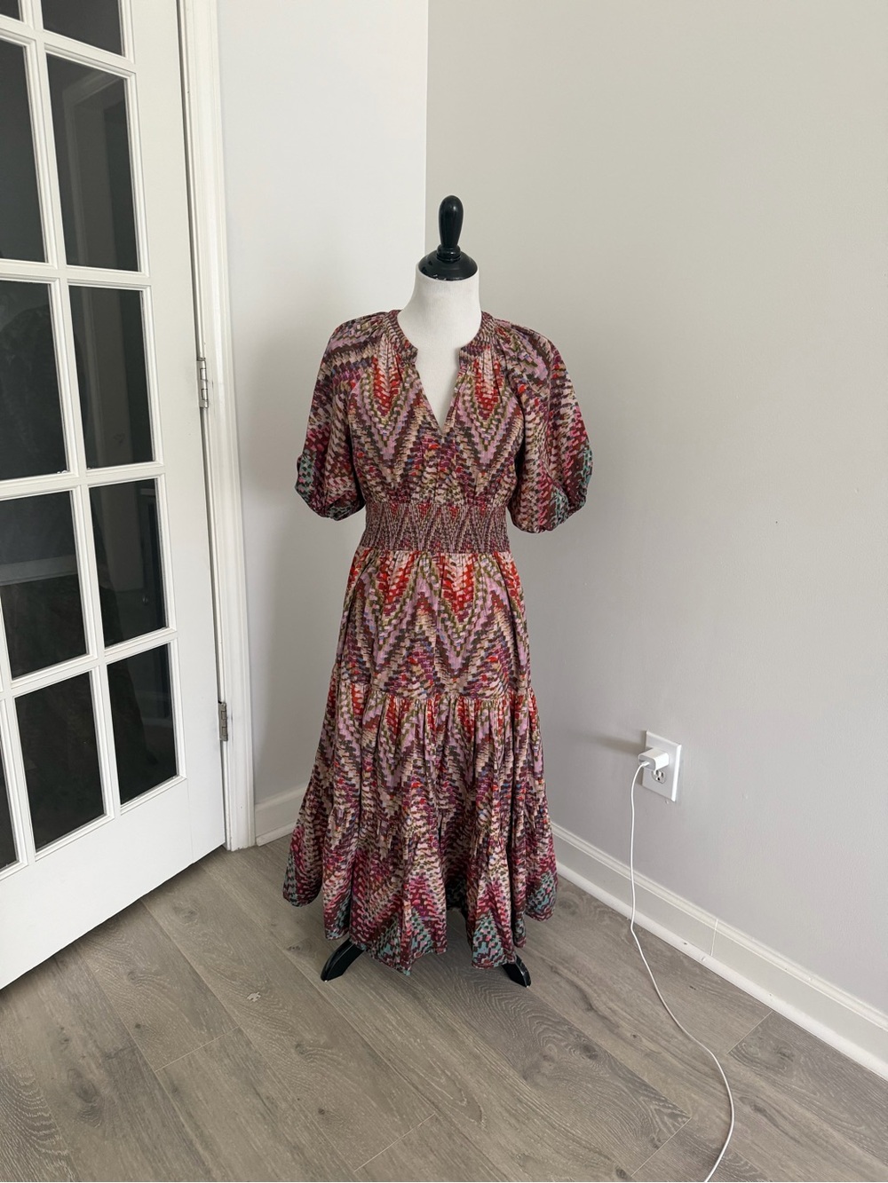 Anthropologie Smocked-Waist Midi Dress in Multicolor - Picture 7 of 9